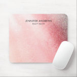 Moderner Glitzer-Salon hellrosa Mousepad<br><div class="desc">Modernes,  hellrosa,  Glitzer,  Salon-Design. Bearbeiten Sie Ihr Produkt in wenigen Minuten,  indem Sie Ihre Daten hinzufügen. Sie können den Schriftart/die Farbe/Position durch "weitere Personalisierung" ändern.</div>