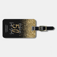 Moderner Glitzer Schwarz und Gold 50.