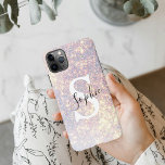 Moderner Glitzer Spark | Personal Initial Girly iP iPhone 11Pro Max Hülle<br><div class="desc">Moderner Glitzer Spark | Persönliche Erstgeburt</div>