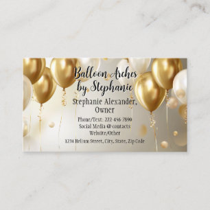 Moderner Gold-Ballonbogen-Künstler-Partyplaner Visitenkarte