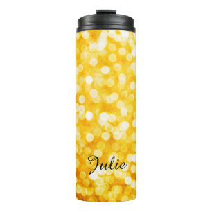 Moderner Gold-Bokeh-Thermaltumor Thermosbecher