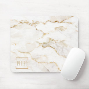 Moderner Gold-Effekt-Marmor-Muster Mousepad
