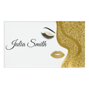 Moderner Gold-Glitter-Effekt Namenschild