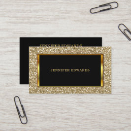Moderner Gold golden Glitzer stilvoll beruflich Visitenkarte