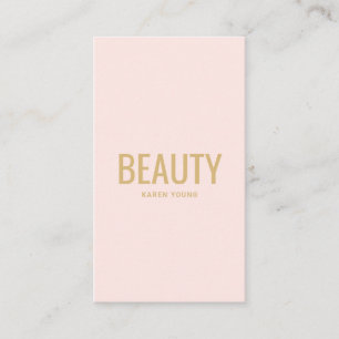 Moderner Goldbeauty-Salon mit trendigem, rosafarbe Visitenkarte