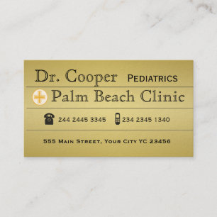 Moderner Golddoktor Clinic Appointment Cross Terminkarte