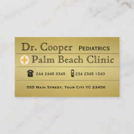 Moderner Golddoktor Clinic Appointment Cross Terminkarte