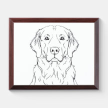 Moderner Golden Retriever Minimalistische Single L