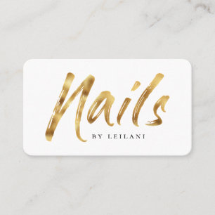 Moderner Goldene Nageltechniker Visitenkarte