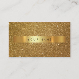 Moderner Goldener Glitzer Streifen Vip Glam Visitenkarte