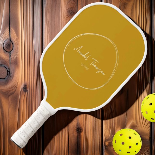 Moderner Goldener Ocker aus dem Mittelalter | Name Pickleball Schläger (Von Creator hochgeladen)
