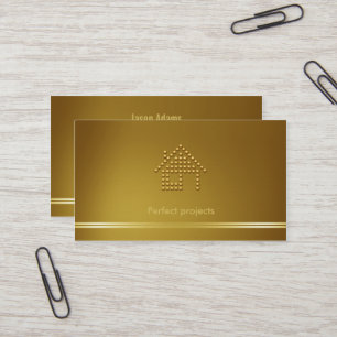 Moderner goldener Ton des Architekten-  Visitenkarte