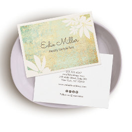 Moderner goldgrüner Abstrakter Blumenzitzer-Schrif