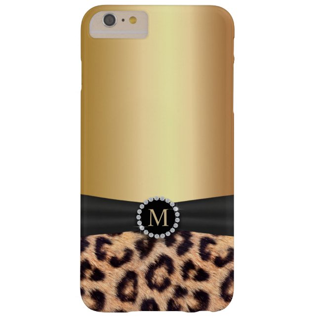 Moderner Goldmonogramm-Leopard Case-Mate iPhone Hülle (Rückseite)