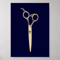 Moderner Goldschere Haar Stylist Navy Salon Barber