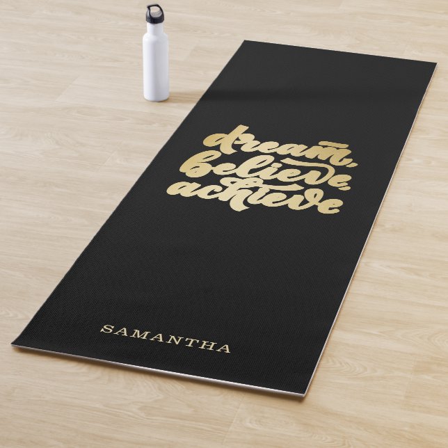 Moderner Goldtraum soll Motivierend werden Yogamatte (Beispiel)