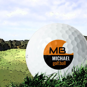 Moderner Golf-Ball für Schwarz und Orange-Logos Golfball