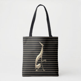 Moderner gotischer Hund Gold und Schwarz Tasche