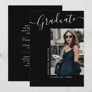 Moderner Grad   1 Foto Elegantes Skript Ankündigung