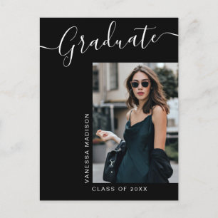 Moderner Grad   1 Foto Elegantes Skript Postkarte