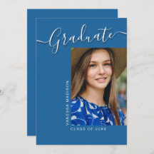 Moderner Grad | Blue 1 Foto Elegantes Script