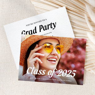 Moderner Grad   Gruppe 2025 Foto Graduation Party Einladung