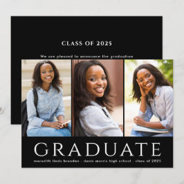 Moderner Graduate Foto Collage Abschluss Ankündigung