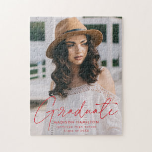 Moderner Graduate Red Script Foto Abschluss