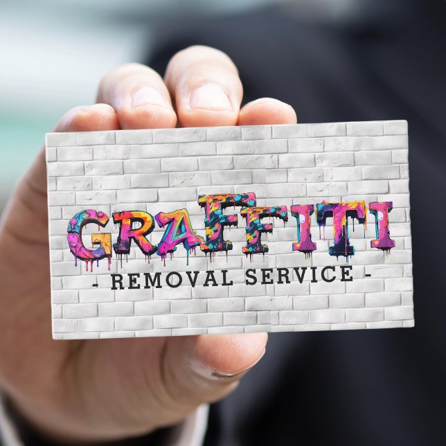 Moderner Graffiti-Umzugsdienst Visitenkarte (Modern Graffiti Removal Service Business Card)