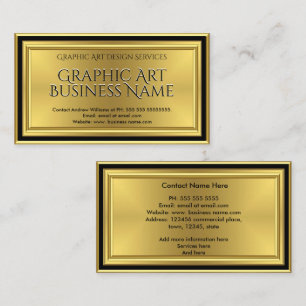 Moderner Grafikdesigner Gold Black Deko Visitenkarte