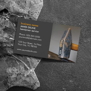 Moderner Grauhammerhandyman Service Visitenkarte