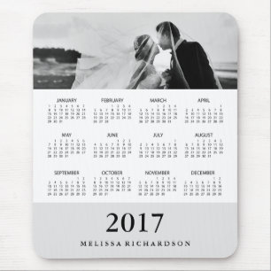 Moderner Graustreifen 2017 Kalender und Foto Mousepad