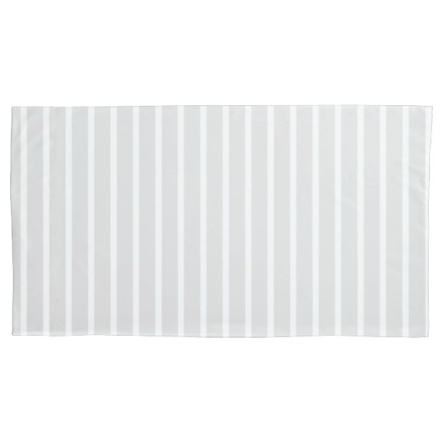 Moderner Graustreifen Kissenbezug (Vorderseite-Links)