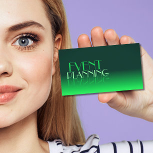 Moderner Green Gradient Mirror Schriftart Classic  Visitenkarte