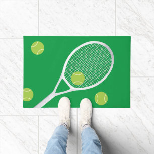 Moderner Green Tennis Racket Ball Fußmatte