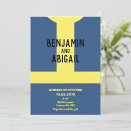 Moderner griechischer Nerd Gamer Blue Gold Vault E Einladung