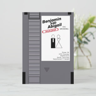 Moderner griechischer Nerd Gamer Vintag Retro Einl Einladung