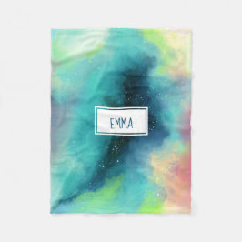 Moderner Grün- und Rothalsnebel Fleecedecke