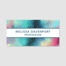 Moderner Grün- und Rothalsnebel Namensschild