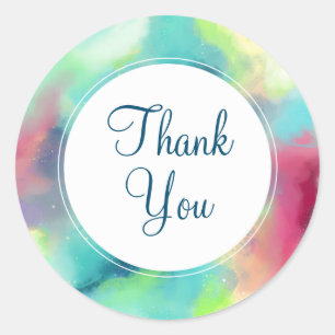 Moderner Grün- und Rothalsnebel Runder Aufkleber