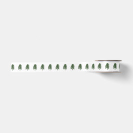 Moderner Grün-Weiß-Weihnachtsbaum Satinband