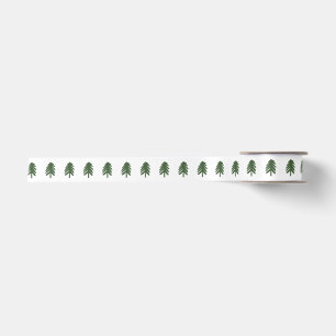 Moderner Grün-Weiß-Weihnachtsbaum Satinband
