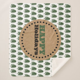 Moderner Grün-Weiß-Weihnachtsbaum Sherpadecke