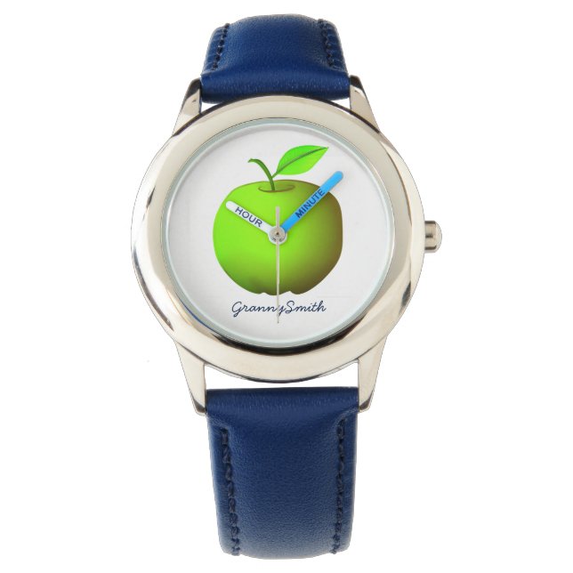 Moderner Grüner Apple Armbanduhr (Vorderseite)