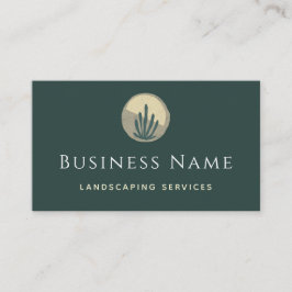 Moderner Grüner Boho Pflanze Yard Landscaping Gree Visitenkarte