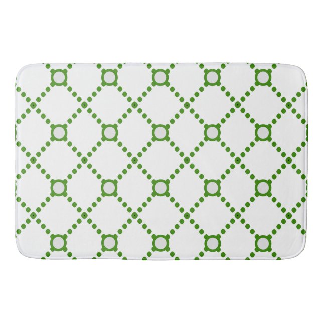 Moderner grüner Diamant Badematte (Vorderseite)