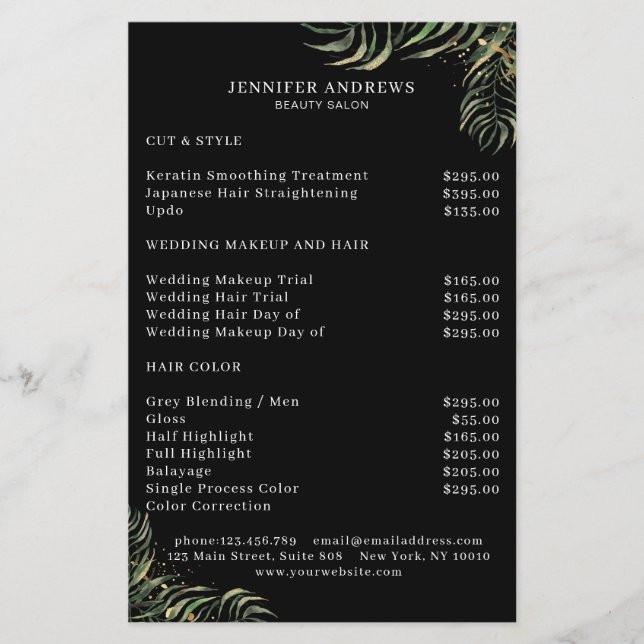 Moderner, grüner Flyer (Vorne)