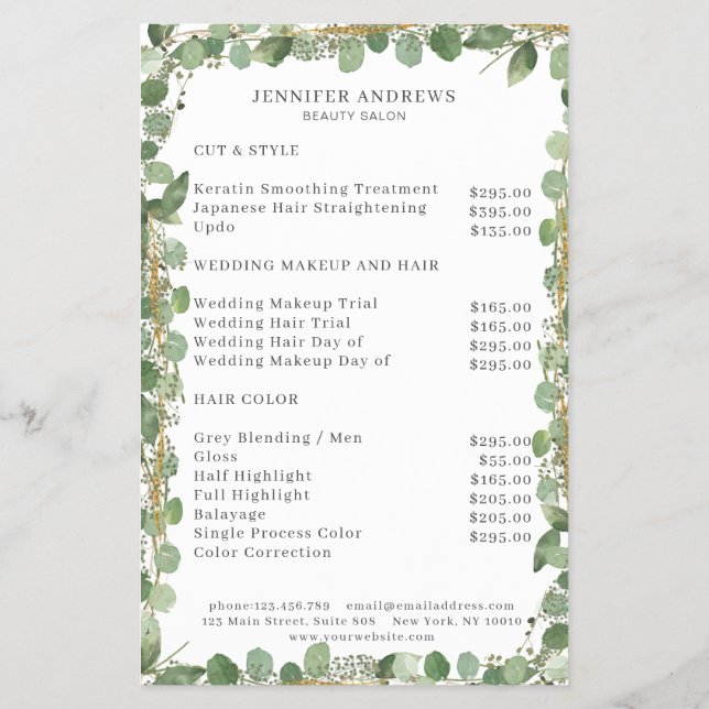 Moderner, grüner Flyer (Hinten)