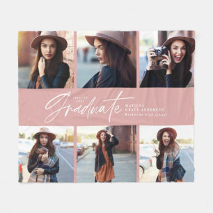 Moderner, gürtelrosa Skript-Abschluss mit mehreren Fleecedecke