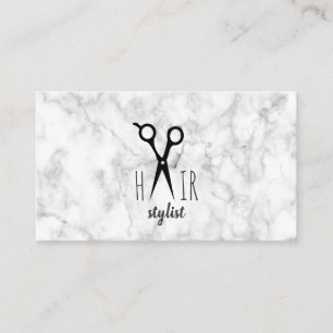 moderner Hairstylisthaar-Stylist-Marmorgranit Visitenkarte